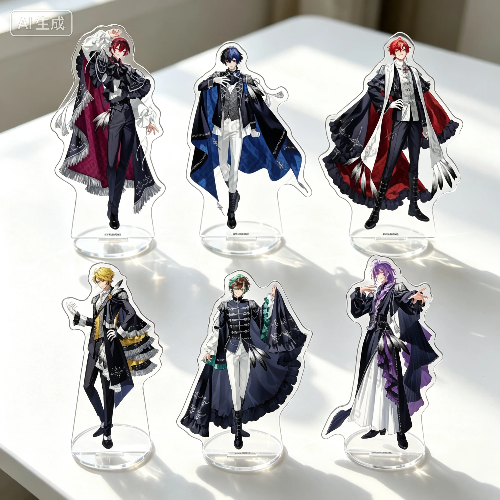 VOISING Virtual Singer Group Black Flap Rami Acrylic Stand Model Plate Keychains Desktop Ornament Fans Gifts