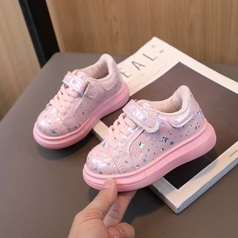 Autumn Kids Girls Shoes 2024 New Children Sneakers Girls Fashion Princess Casual Sport Shoes Student Shoes Teen Shoes