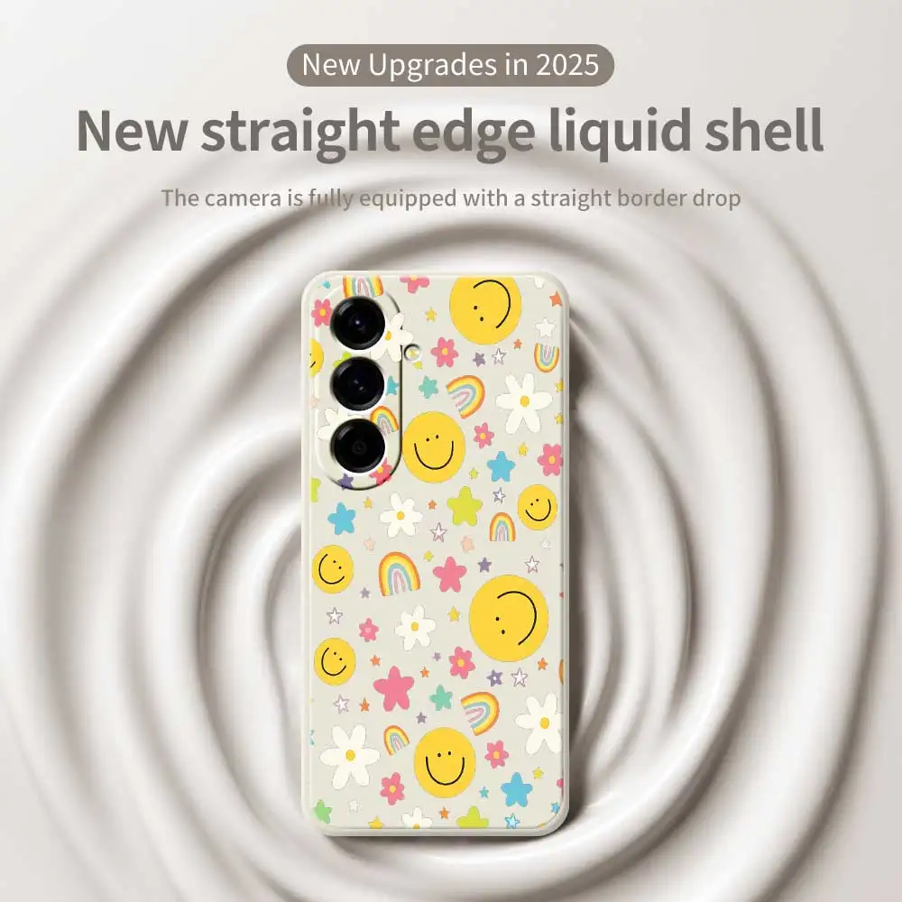 Floral Pattern Phone Case For Samsung Galaxy S25 S24 S23 S22 S21 S20 Ultra Plus S10Plus S24FE S23FE S22FE S21FE S20FE Soft Cover