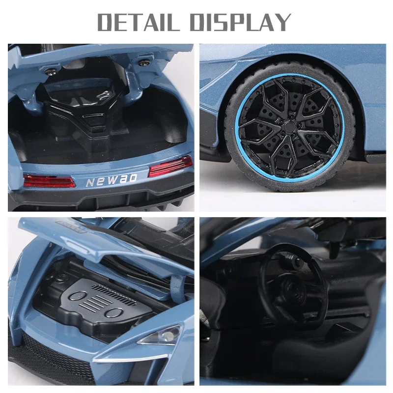 1/32 McLaren Senna Alloy Sports Car Model Diecasts Metal Toy SuperCar Model Simulation Sound And Light Collection Kids Toys Gift