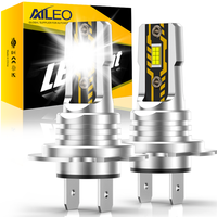 AILEO 2Pcs H7 LED Lights Bulb 60W 16000LM Headlight Design Wireless 6500K For Car Lamp CSP 5570 Chip White Mini Size Plug&Play