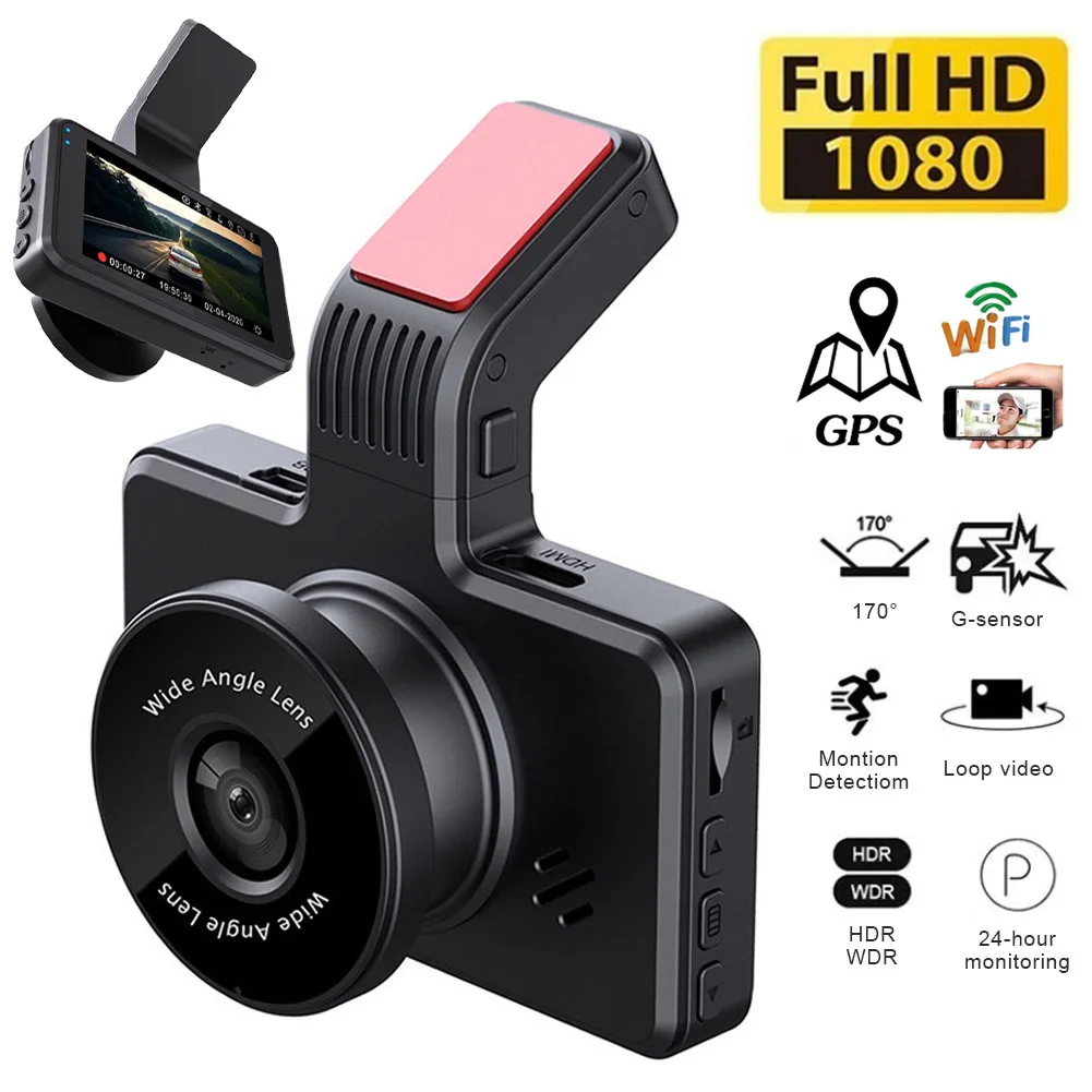 Car DVR WiFi Full HD 1080P Dash Cam Rear View Camera Night Vision Car Video Recorder Black Box Auto Dashcam GPS Parking Monitor