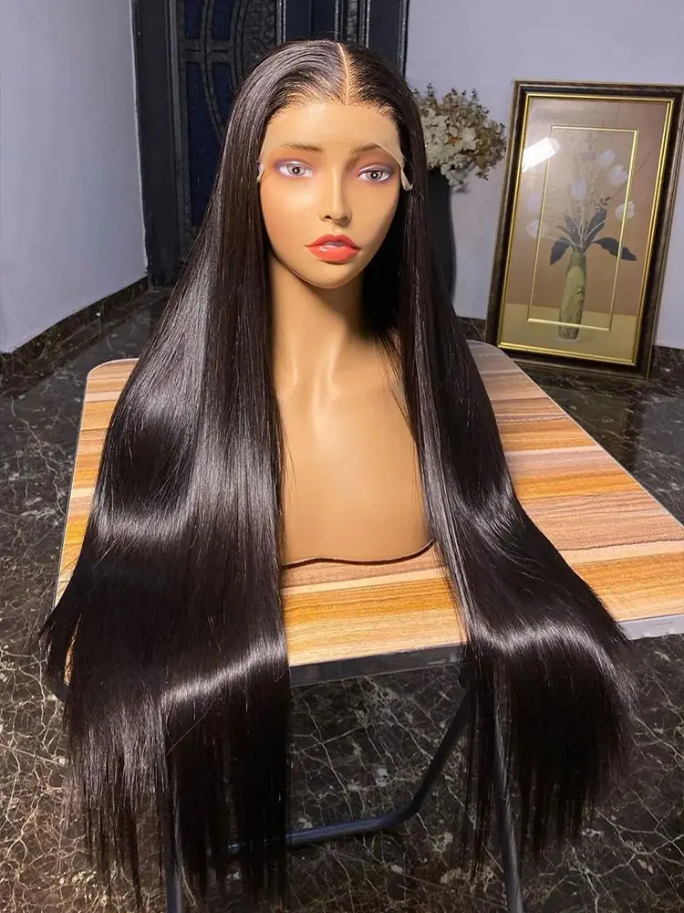 13x4 Hd Lace Straight Frontal Wig PrePlucked Brazilian 100% Remy Hair Bone Straight Bob Wig Lace Front Wigs Human Hair For Women