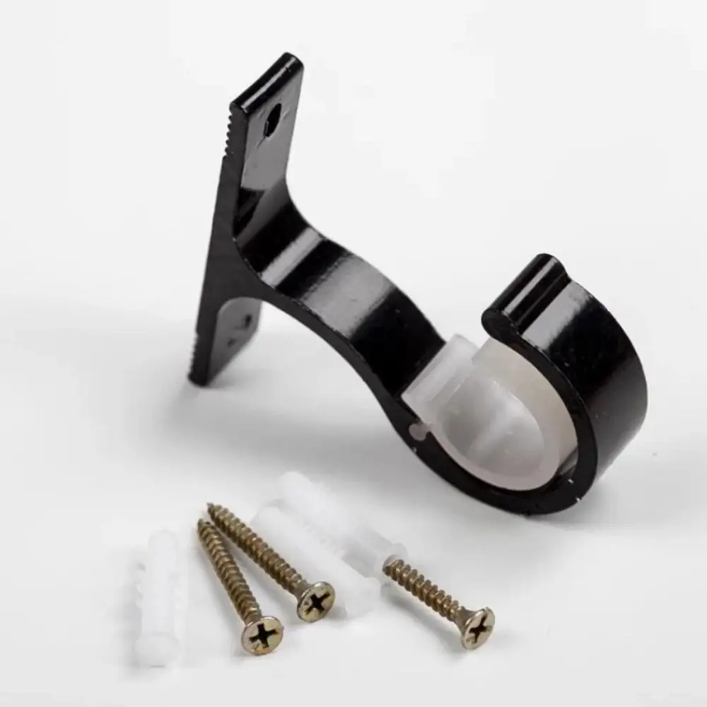 1Pc Home Ceiling Curtain Rod Brackets Aluminum Alloy Crossbar Fixing Clip Drapery Hanging Rack Thickening Wall-Mounted