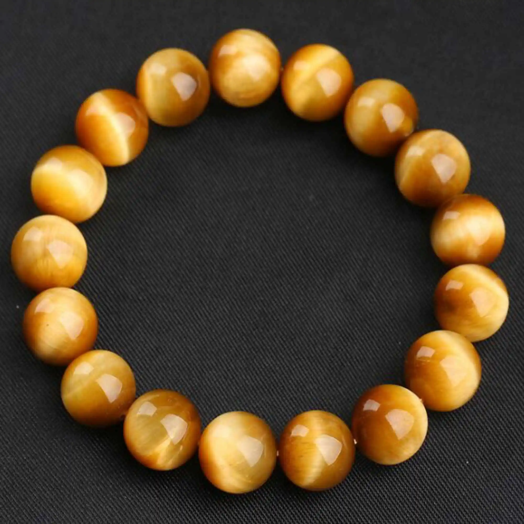 Natural Gemstone Tigers Eye Stone Beads Woman Man jewelry Bracelet Bohemian Chain Men Teens Eco-Friendly Prayer