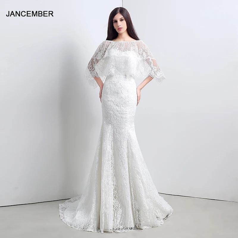 Modern Strapless Bride Dresses Wtih Shawl Shiny Mermaid Court Train Lace Up Tulle Wedding Dresses For Women Vestidos De Novia