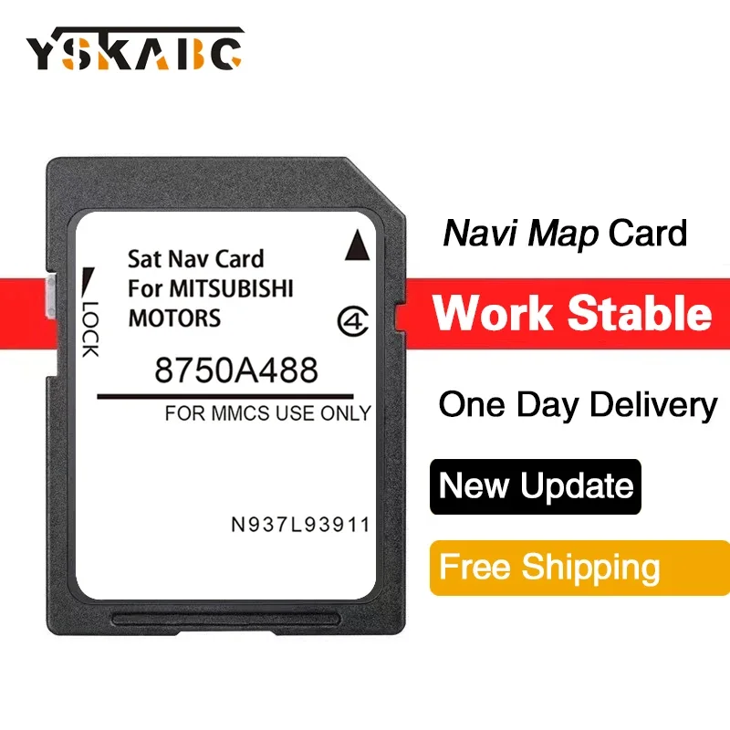 Tarjeta GPS SD MMCS de navegación, versión de mapas, Europa, Reino Unido, para Mitsubishi L200 series 5, Pajero Sport Shogun, pegatina antiniebla, novedad de 2021