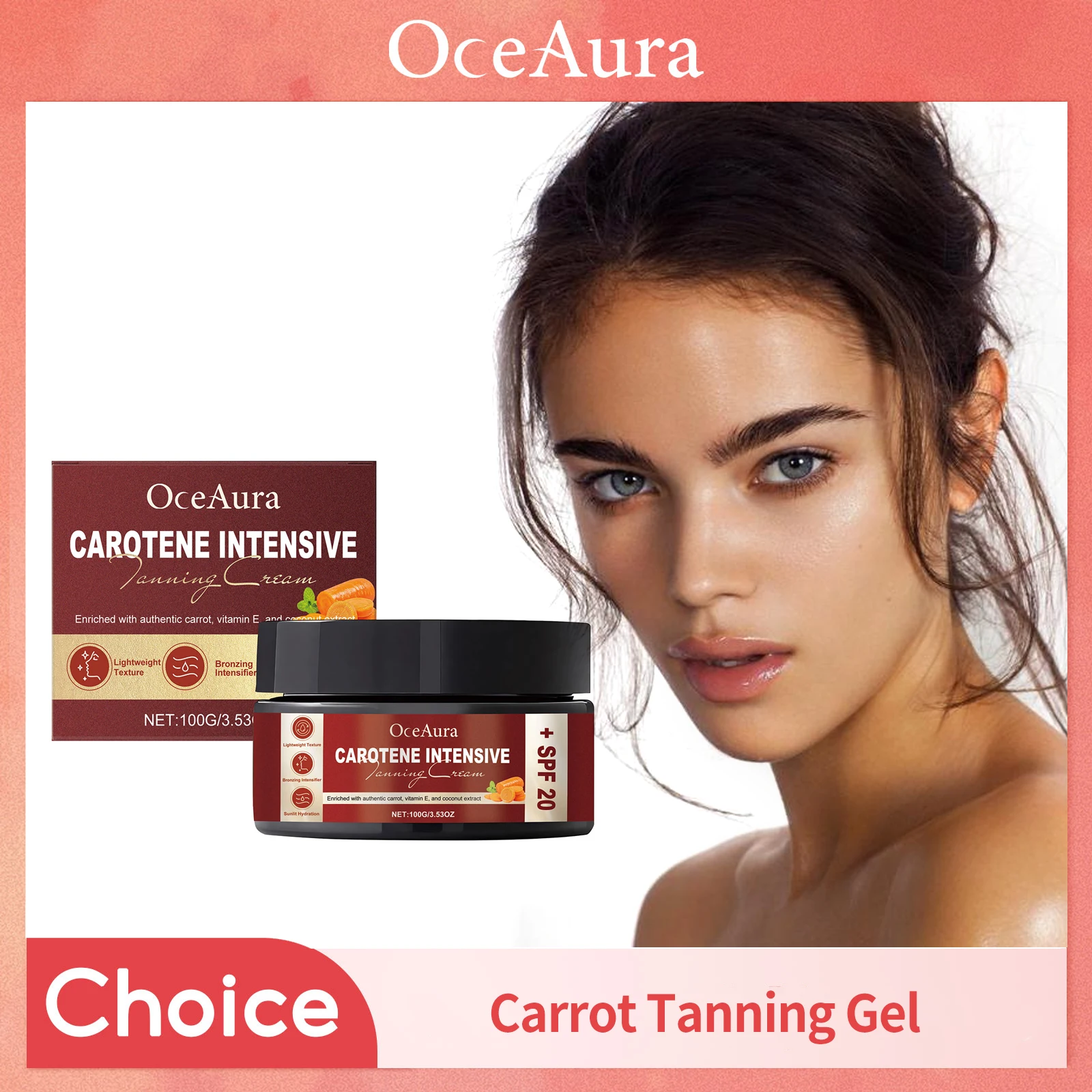 

Carrot Intensive Tanning Gel Face Body Tan Enhancer Moisturizing Sunbathing Bronze Glow Skin Tanning Gel For Sunbeds Outdoor Sun