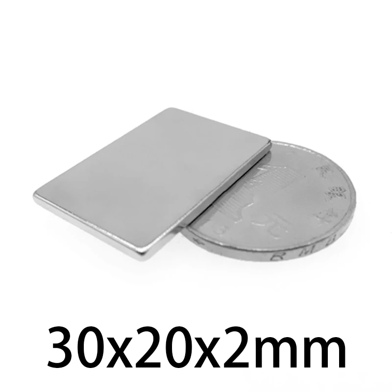 

30x20x2mm Powerful Quadrate Magnet 30mmx20mmx2mm For Home Refrigerators, Offices DIY 30*20*2 Block Search Magnet