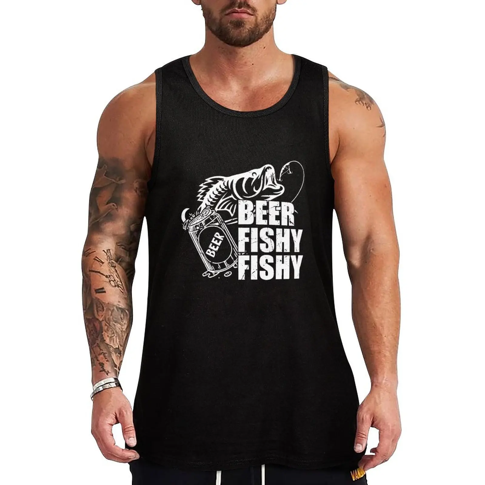 

Beer Fishy Fishy Tank Top Street Hip Hop Tank Top Casual Sleeveless Wear