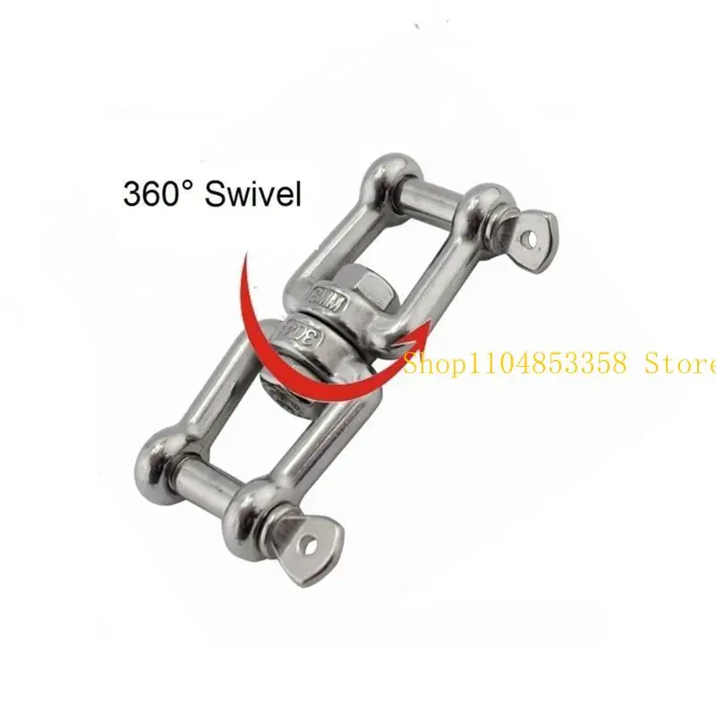 Corrosion Resistant Anchors Shackle Double Shackle 360 Degree Rotation for Professional Sailors & Boat Owners