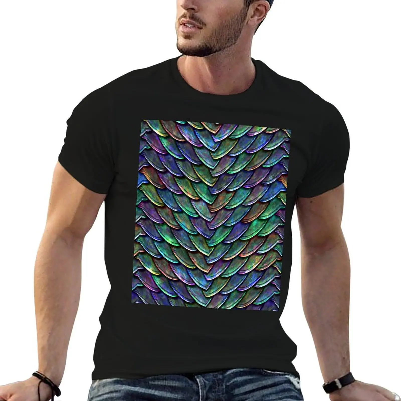 Cool Dragon Scales Vibrant 2 T-Shirt Minimal Art Print T-Shirt