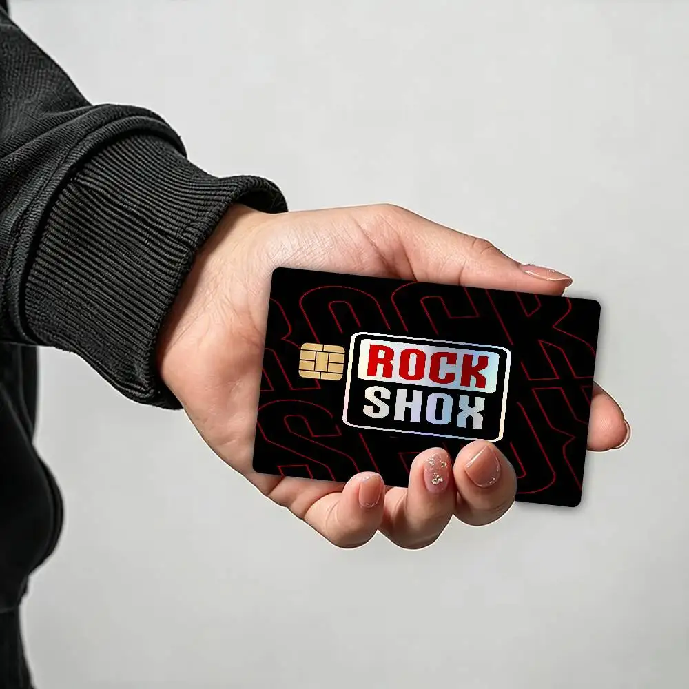 Rock Shox Mountain Bike Laser Sparkle Bank Card Stickers Universal DIY Craft Decor Accessories