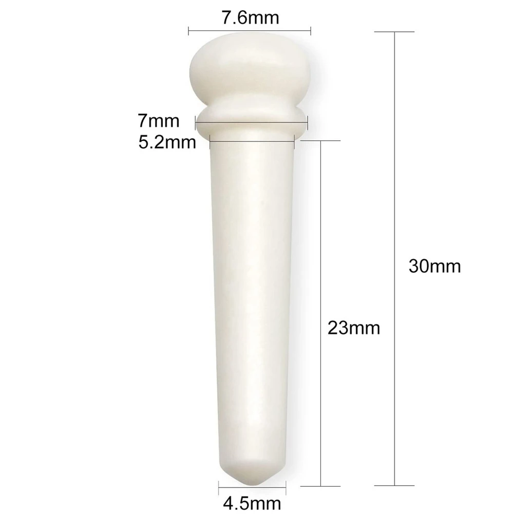 9 Pcs 6 String Acoustic Guitar Bone for bridge Pins And Saddle Nut Accessorys Set Real Bone for bridge Pin For Acoustic Guitar