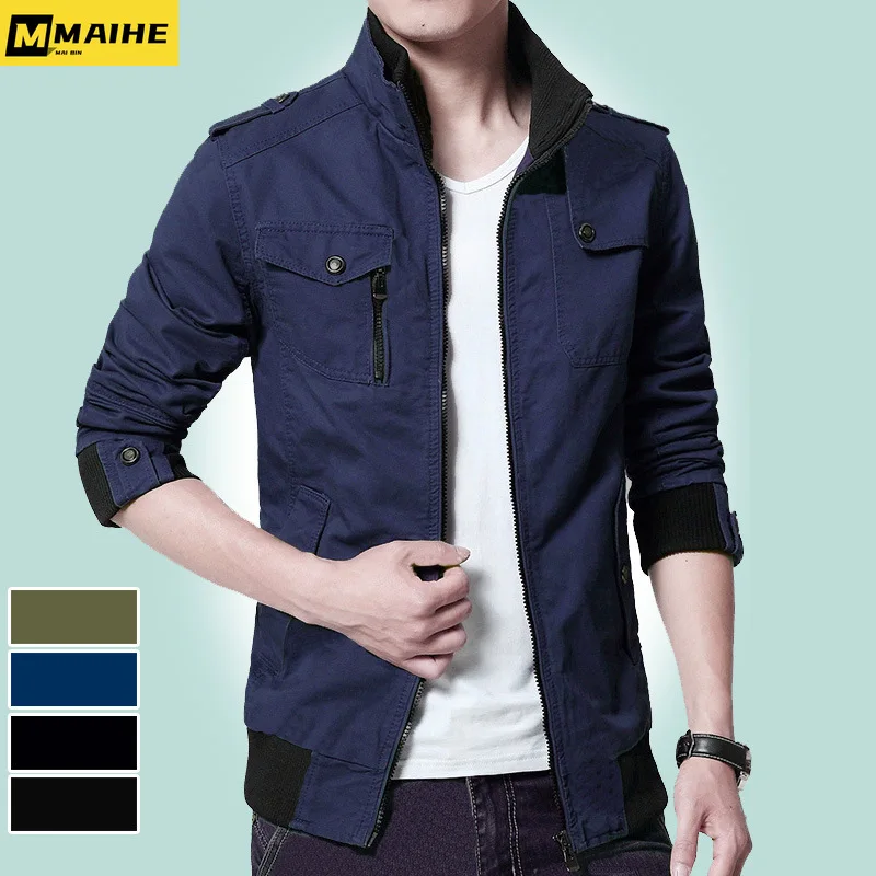 Men's Winter Work Jacket Army Green Huntingal Wool Warm Camping Coat Casual Outdoor Wear Men's Windproof Thick Baseball Jacket