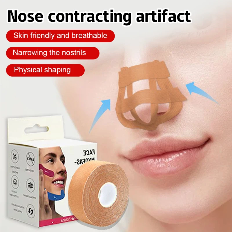 

2 Rolls Nasal Splint Tape Nose Up Lifting Bridge Shaper Massage Tool No Pain Nose Shaping Clip Clipper Massager