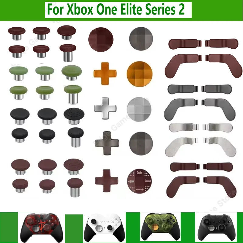 مجاذيف أزرار معدنية من Thumbstick لجهاز Xbox One Elite Series 2 Dark Age Controller بديلة لملحقات لوحة الألعاب