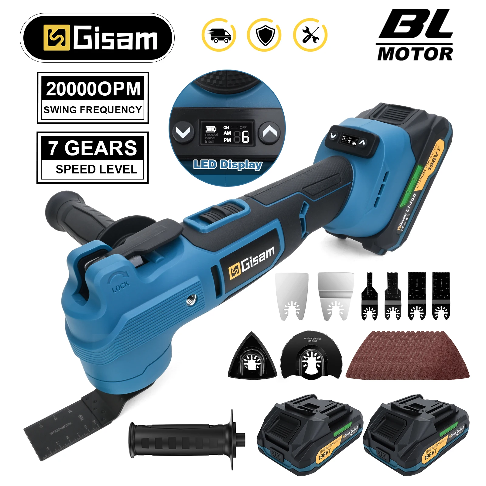 Gisam 7Gear Brushless Oscillating Multitool Grinder Review: Real Performance in Tight Spaces and Hard Materials