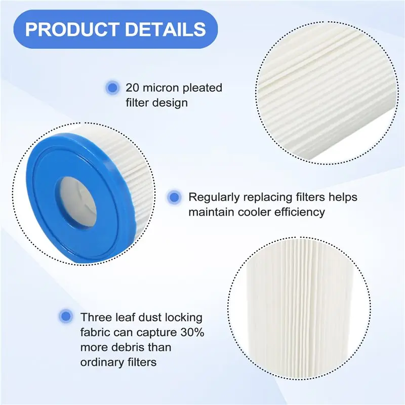 

【NEW PRODUCTS TO BE RELEASED IN 2026 】Filtrage For Ice Bath Water Filter 10" X 2.5"(4-Pack) Pleated Sediment Filtration For Cold