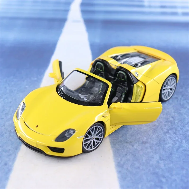 WELLY 1:24 Porsche 918 Spyder sports car High Simulation Diecast Car Metal Alloy Model Car Children\'s toys collection gifts B797