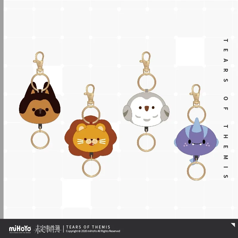 Official Anime Game Tears of Themis Kawaii Animal Series Cosplay Keychain Backpack Cartoon Fans Pendant Bag Keyring Decor Gifts