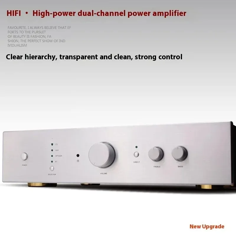 TS-2 200w*2 2-channel Stereo Amplifier High Power Fiber Coaxial Bluetooth 5.0 with Remote Control Class AB Home Audio