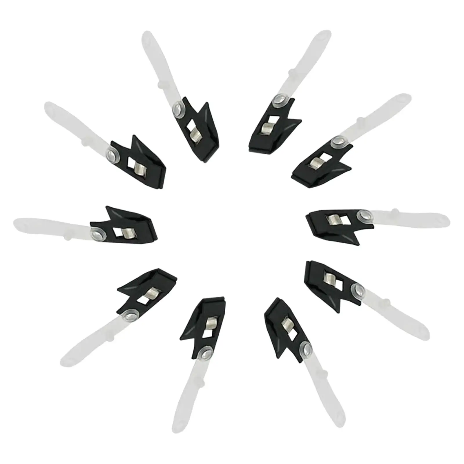 10 Pack Flagpole Clips, Windproof Garden Flag Clip, Stable Garden Flagpole