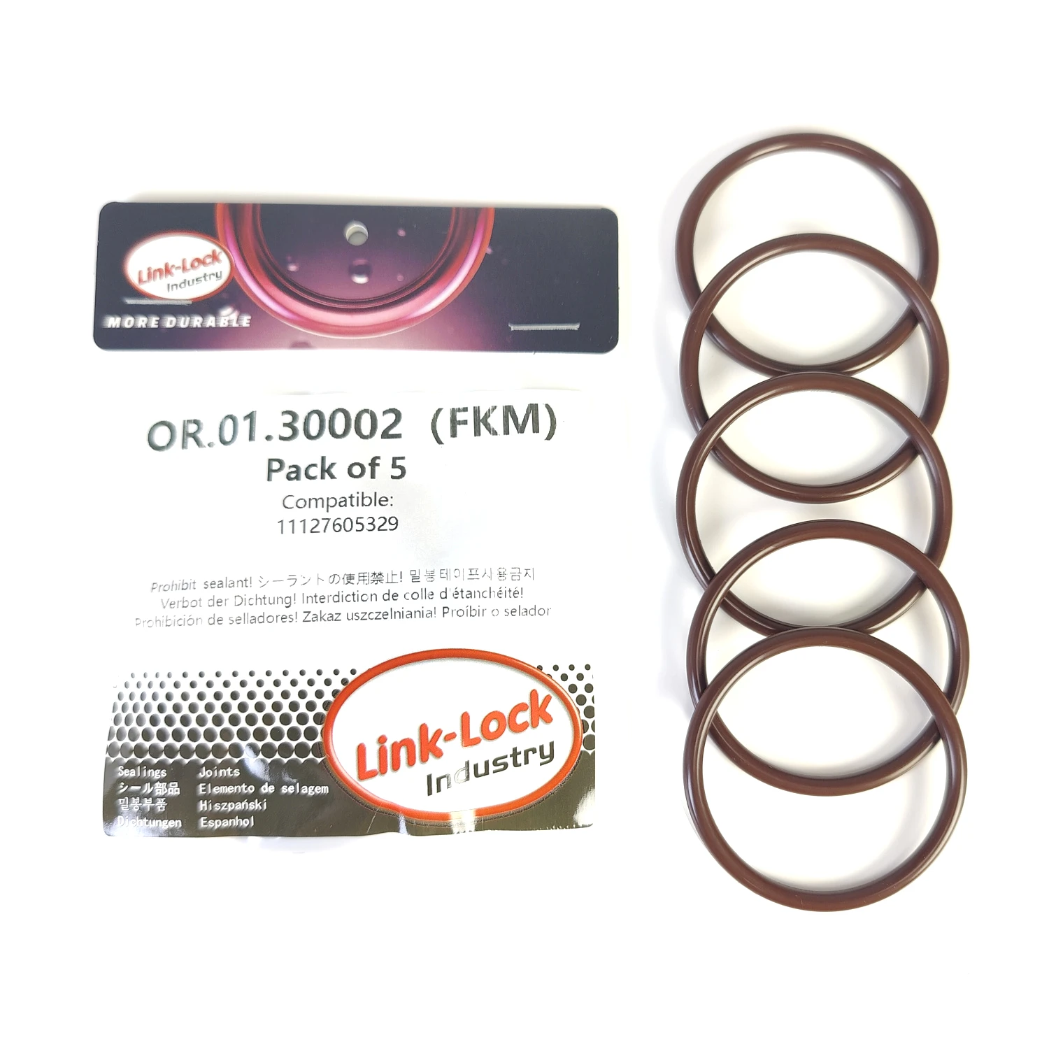 

5PCS FKM Viton OR.01.30002 Engine Intake Pipe O-Ring 11127605329 for BMW N20