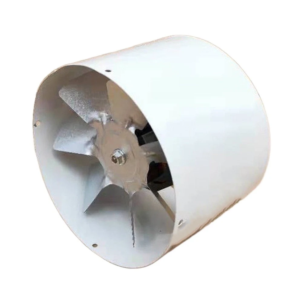 5 inch Metal Inline Duct Fan for Exhaust Applications with 450m3/h Air Volume 58Pa Total Pressure and AC220V 35W Power Input