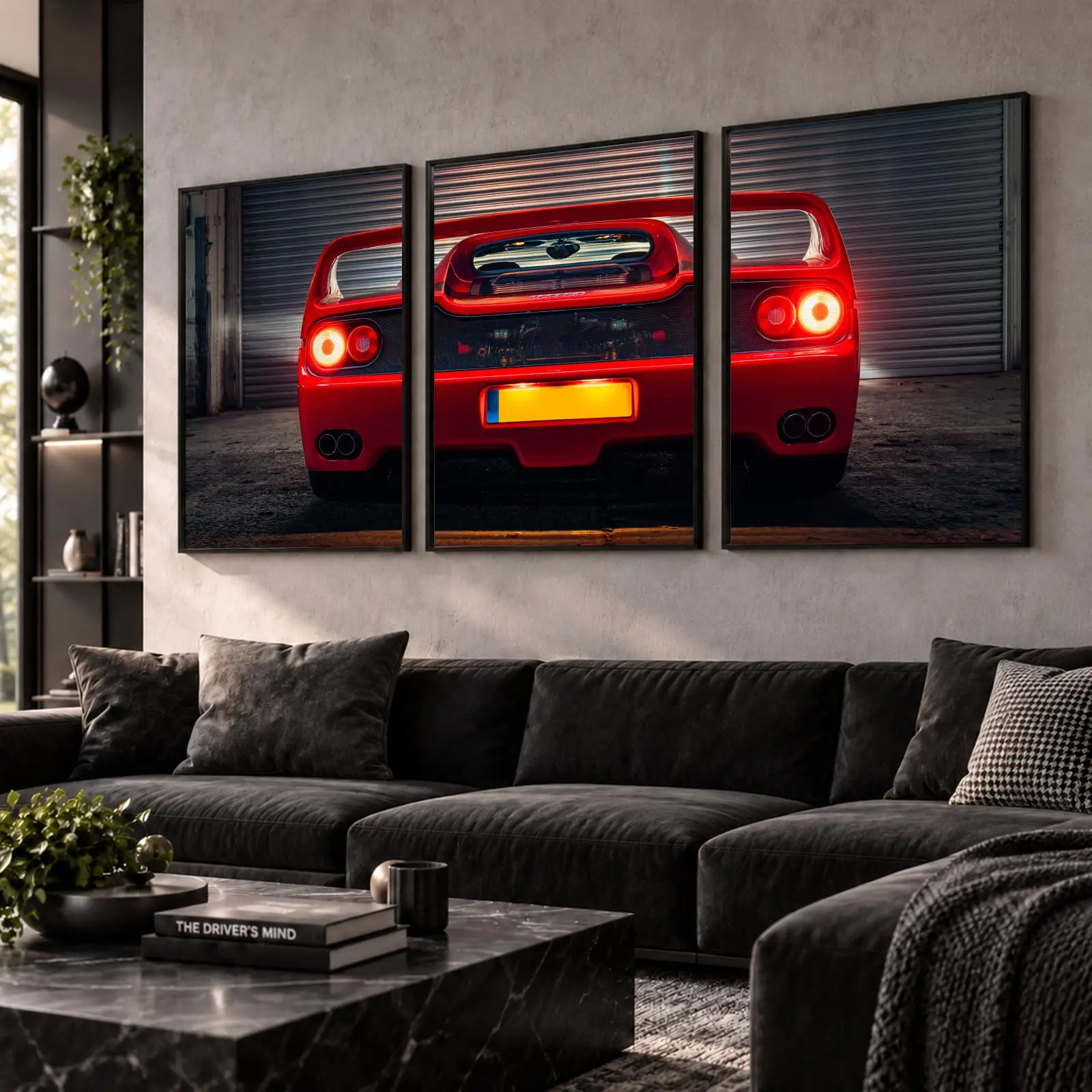 F-F50 Rear Profile Painting Calligraphy Wall Art Canvas Poster Collection Prints for Bedroom Living Room Home Decoration Gift