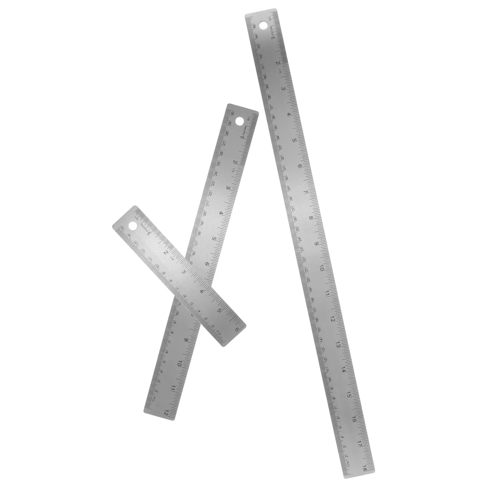 1 комплект, линейка из нержавеющей стали, 30 см, градуированный
