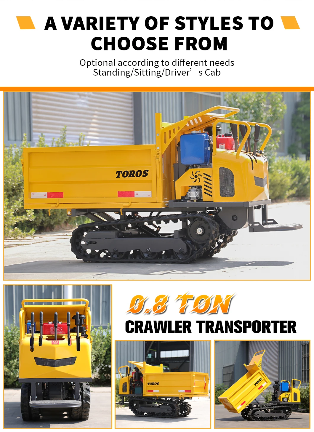 Hochwertiger 3-Tonnen-Raupenwagen-Transporter, maßgeschneiderter Raupen-Muldenkipper, geeignet für All-Terrain-Raupen zum Verkauf – Detail 6