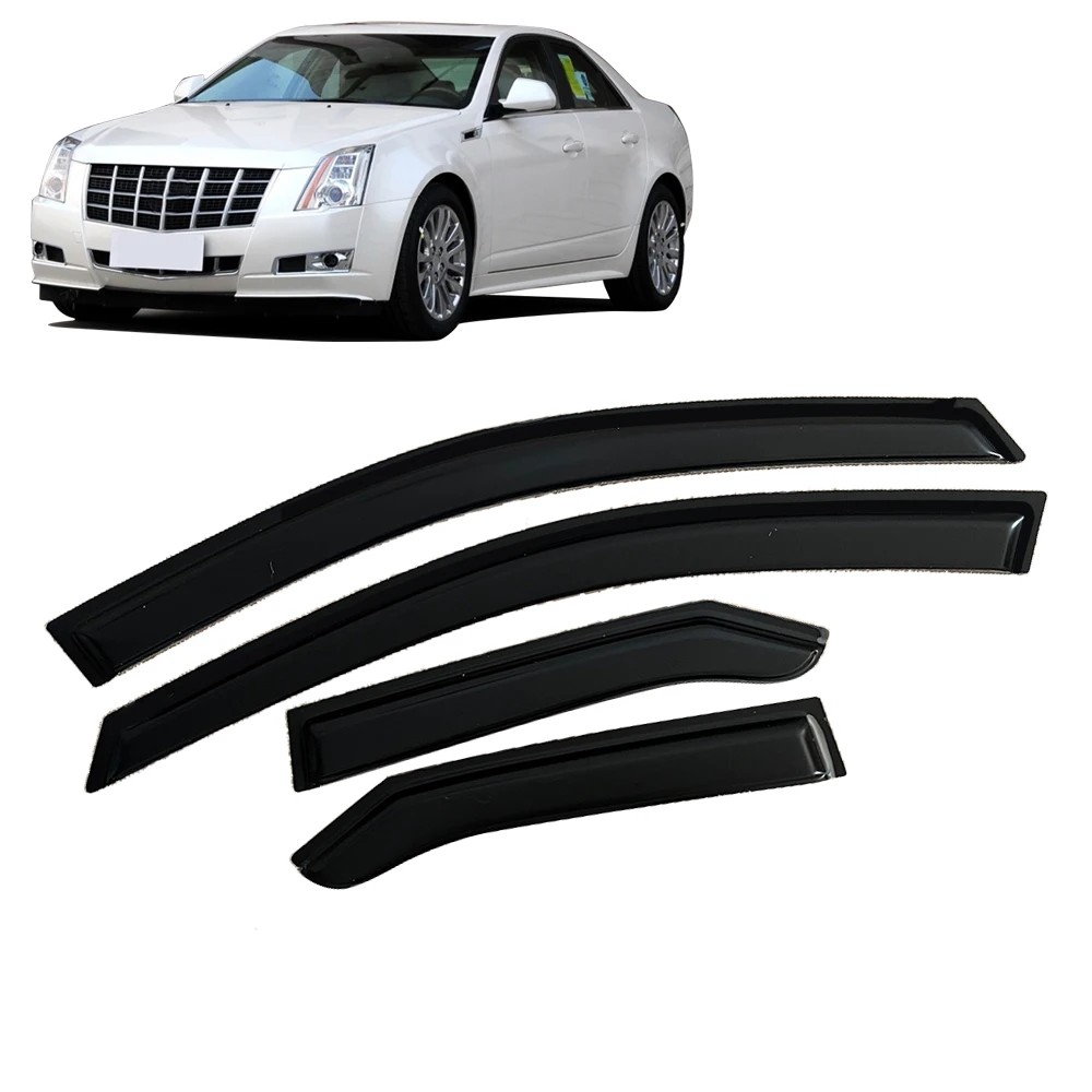 Window Visor for Cadillac CTS SEDAN 2008 2009 2010 2011 2012 2013 Wind Deflectors Rain Guards Door Visor Vent Shades Ventvisor