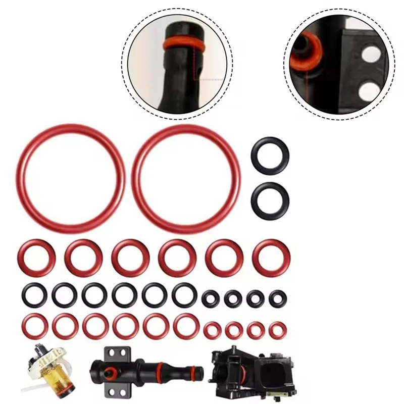 A69T القهوة O-حلقة الختم O-حلقة صيانة 40 قطعة استبدال مجموعة لدعم صمام صمام البخار منفذ صمام ل SAECO Compati #3