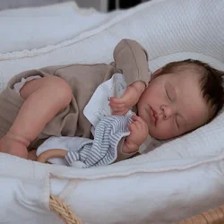 19inch Full Body Silicone Vinyl Reborn Doll Boy Loulou Newborn Baby Size Doll 3D Skin Visible Veins Quality Collection Art Dolls