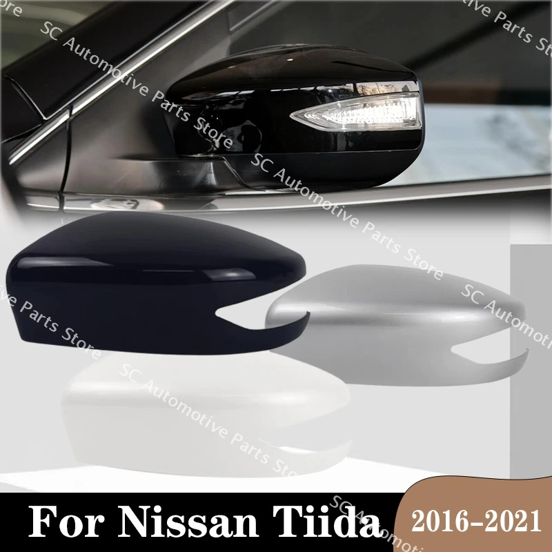 

For Nissan Tiida 2016-2021 Car Accessories Exterior Rearview Side Wing Mirror Housing Frame Cap Outside Mirror Base Shell Cover