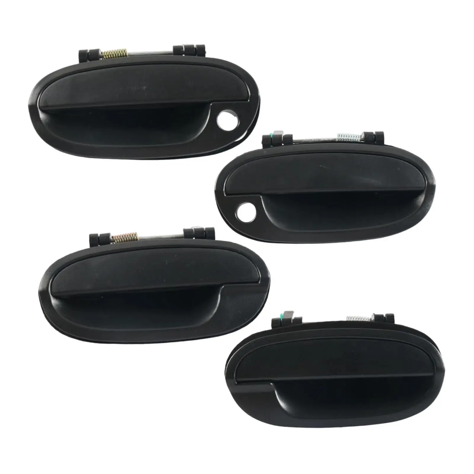 4 Uds manijas de puerta Exterior de coche negro 96601472 96601473 reemplazo para Matiz