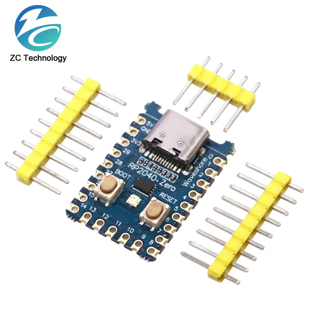 RP2040-Zero RP2040 для модуля Papan Pengembangan PICO Mikrokontroler Raspberry Pi двухъядерный Cortex M0 + Flash 2 Мб Процессор