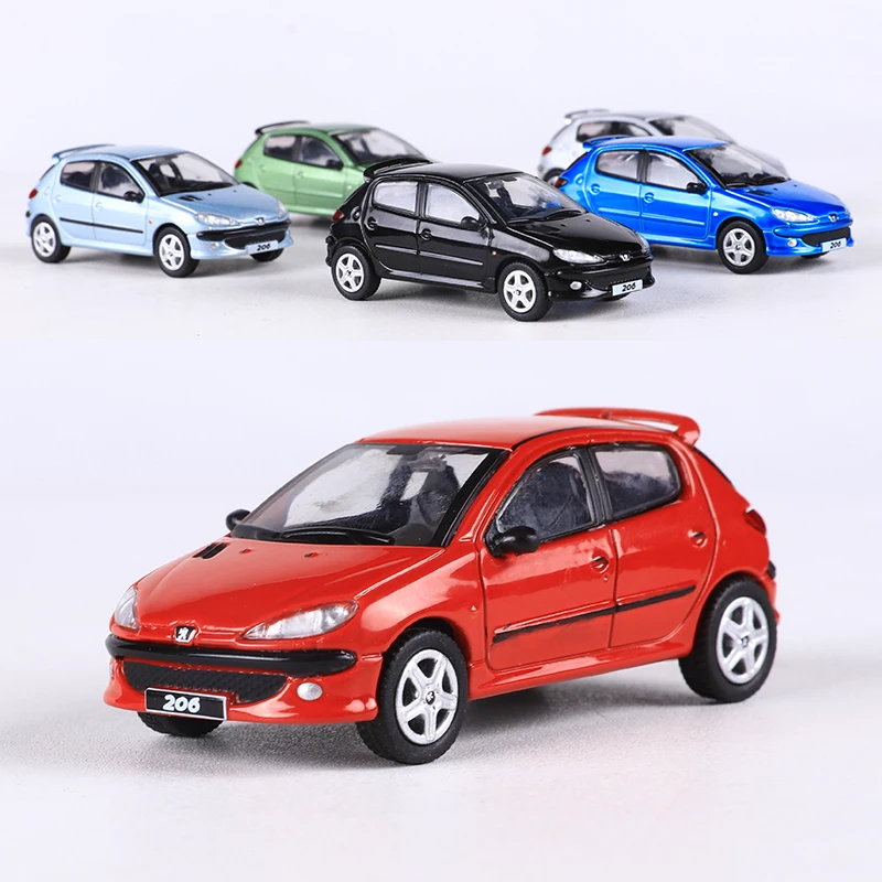 

Shadow 1:64 206 Hatchback Red Blue Black Green Multicolor Simulated Alloy Diecast Model Car Children's Toy Collectibles