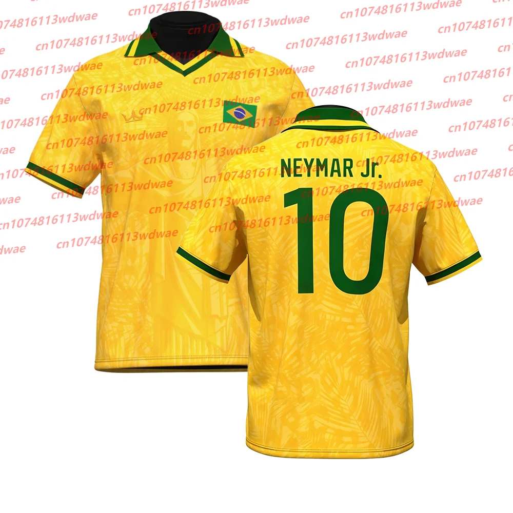 Brazil Style clothing Football Jersey Quick-Drying Ronaldo 9 Jersey Outdoor football Jersey Neymar 10  Special Edition Kid Tee