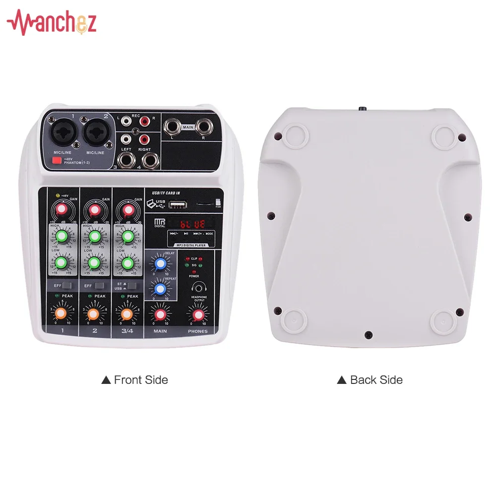 AL4 Portable 4 Channel Mixing Audio Digital Audio Professional+Audio Phantom Power 48v Guitar Accessories