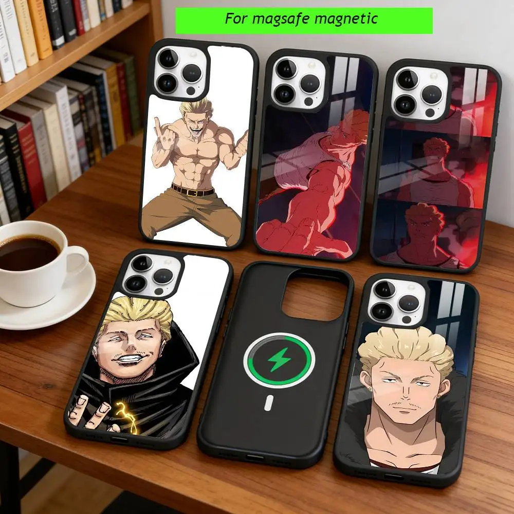 Anime K-Kinji Hakari Jujutsu  Phone Case For iPhone17,16,15,14,13,12,11 Plus,Pro Magnetic For Magsafe Wireless Charging