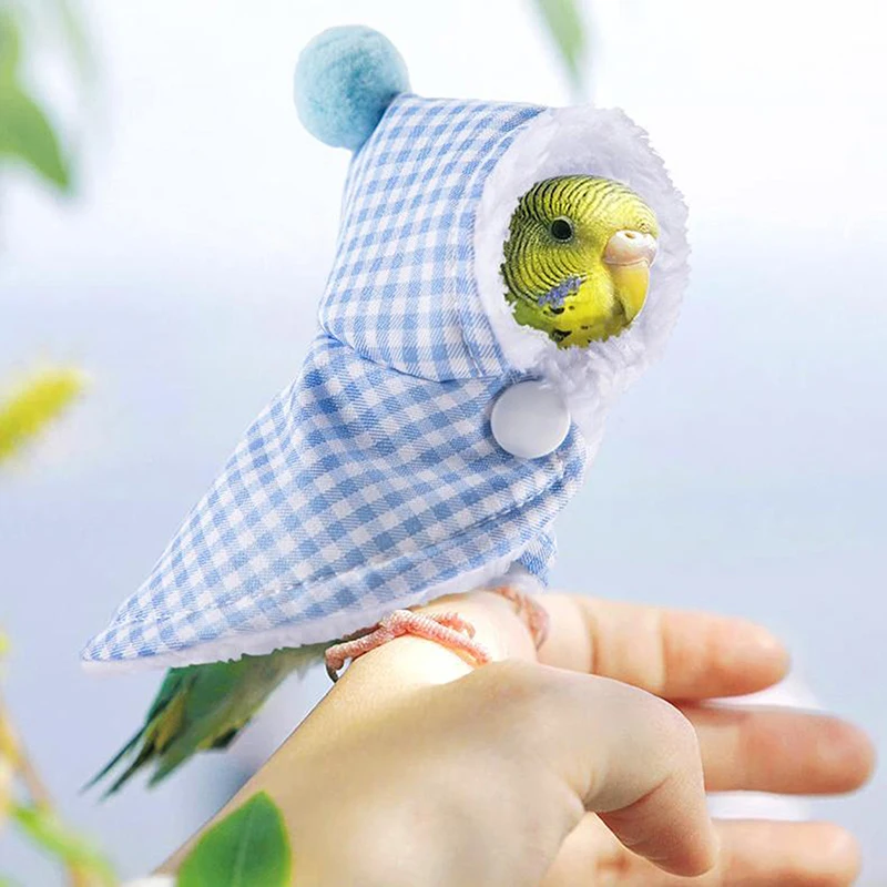 1XAutumn Winter Warm Bird Clothing Cute Colourful Cape Dress