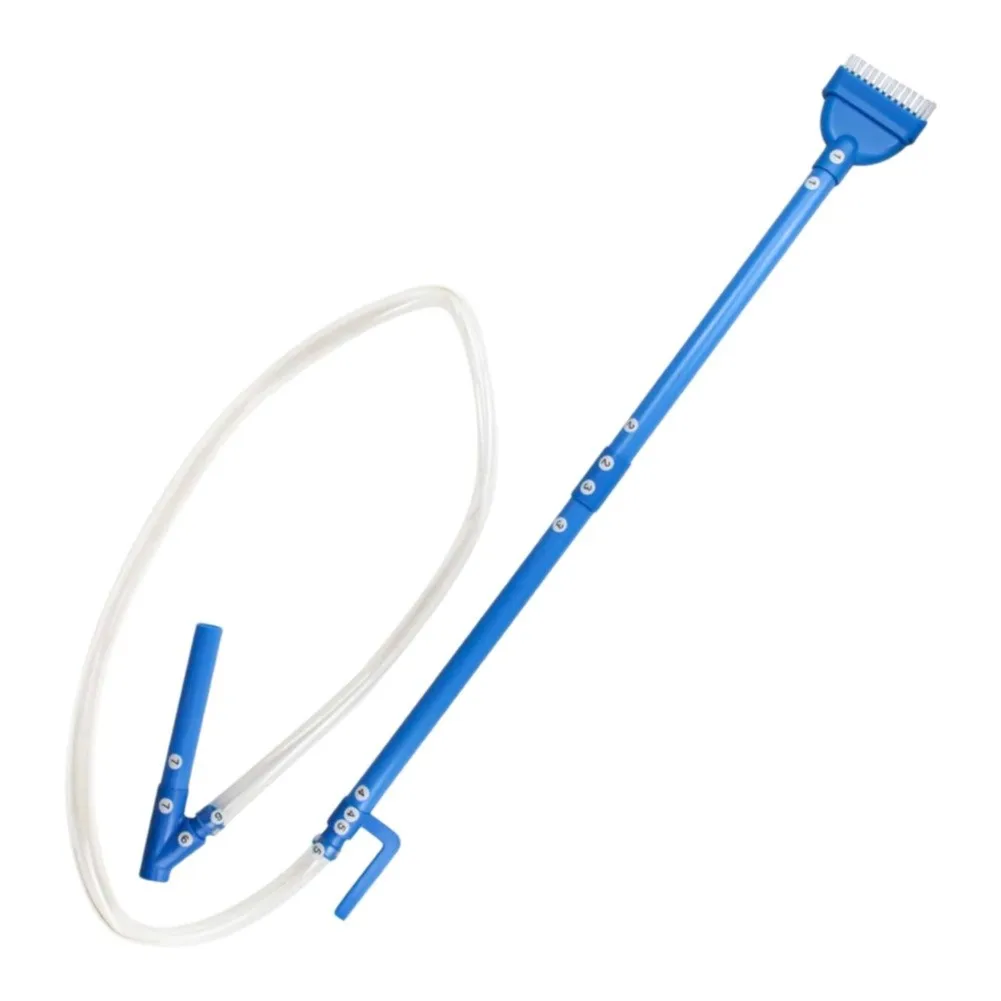 Portable Debris Remover Manual Spa Vacuum For Quick Spa Cleaning Flexible Clear Hose Flat Scrubbing Brush Head