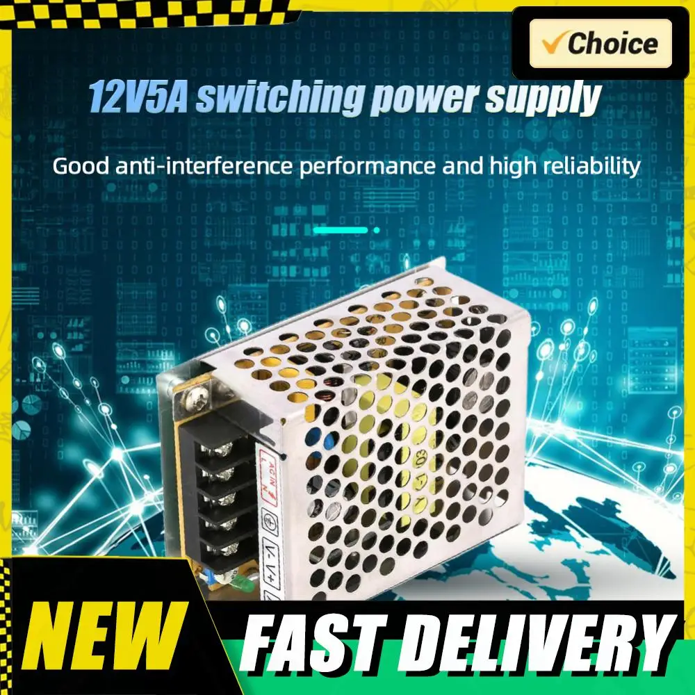 12V 5A Switching Power Supply 60W Power Supply Transformer Switch 220 AC To 12V DC