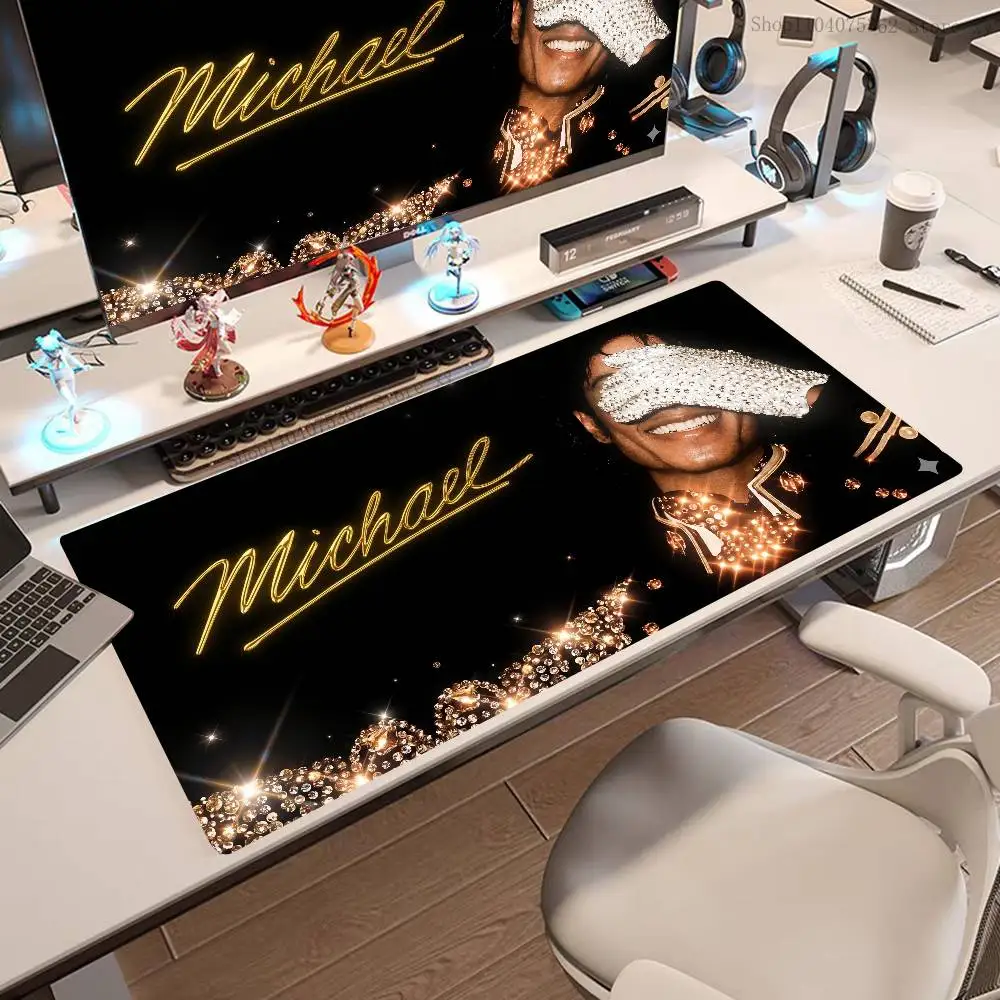 Singer Michael Jackson Mouse Pad Large Gaming Keyboard Mat LockEdge Rubber Computer Office Accessories