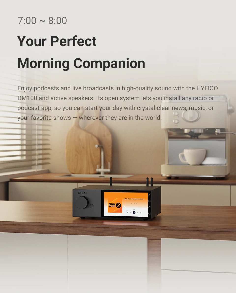 AIYIMA&HYFIOO DM100 Musik Streamer Media Player Bluetooth 5.4 Wireless Audio 5,5 Zoll LCD Unterstützung AirPlay NAS Spotify – Detail 17