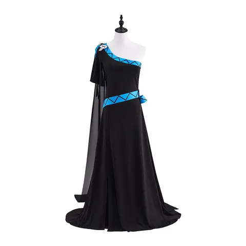 Female Hades Cosplay Costume Hercules Outfits Halloween Carnival Party Suit Women Black Long Dress Cartoon Movie Hades Outfits