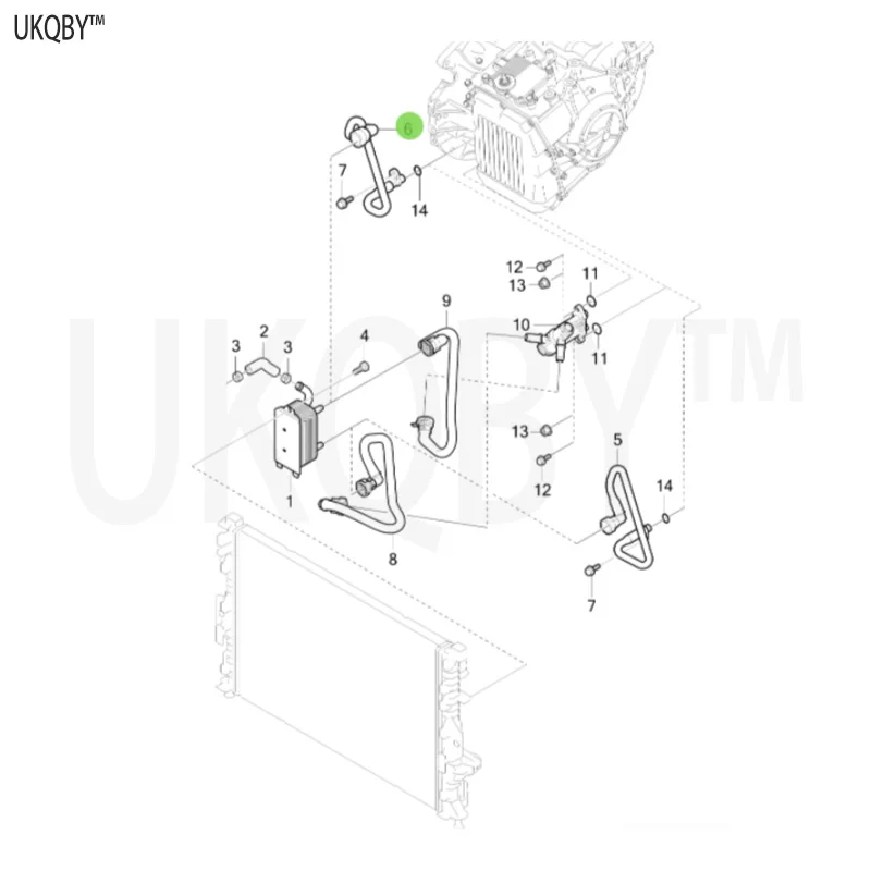 خط زيت مقبس لولبي بست نقاط بمشبك خرطوم، خط زيت سفلي، برغي شفة علوي 31319280 31319281 31319341 31319342 30748823 3131 #6