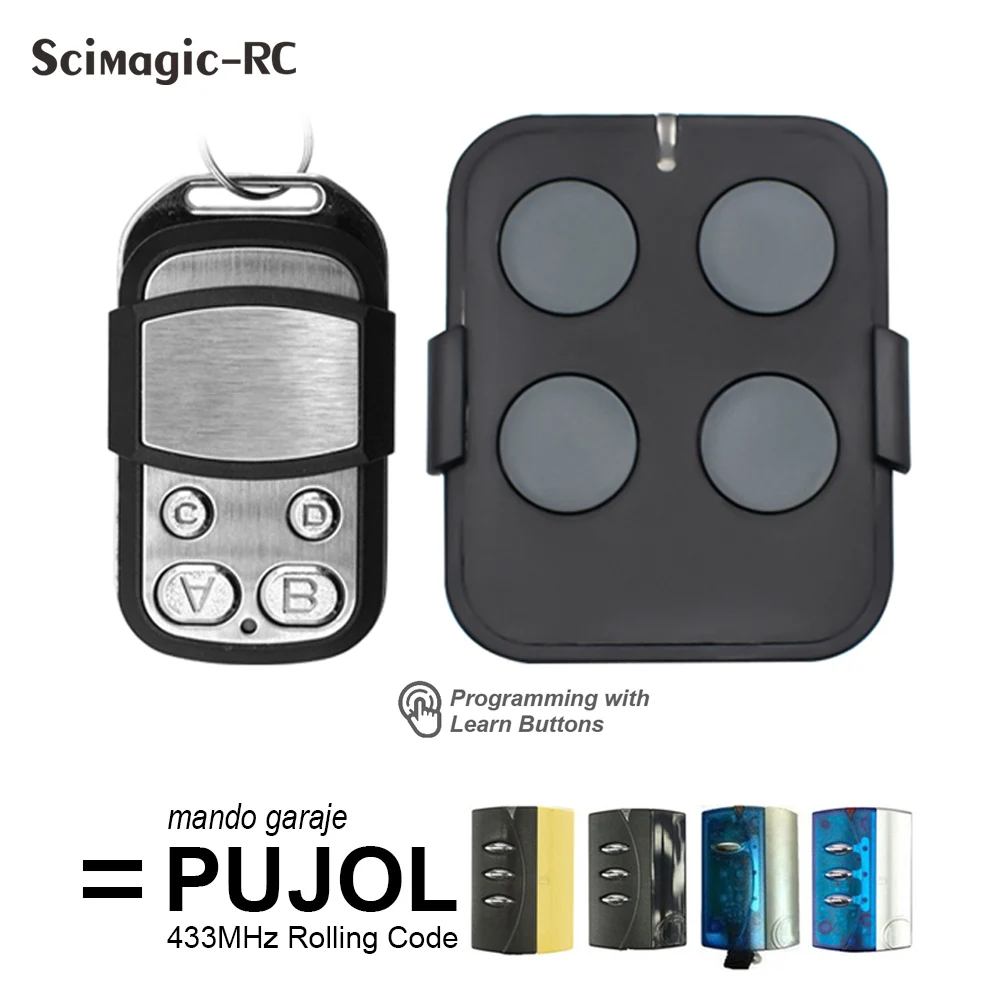 

2 Style.Compatible PUJOL Garage Remote Control 433MHz Rolling Code For PUJOL MARTE P215 TWIN VARIO Electric Gate Door Controller